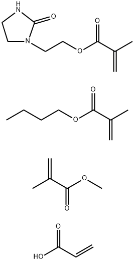 2-Propenoic acid, 2-methyl-, butyl ester, polymer with methyl 2-methyl-2-propenoate, 2-(2-oxo-1-imidazolidinyl)ethyl 2-methyl-2-propenoate and 2-propenoic acid Struktur