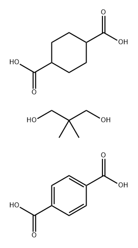 1,4-Benzenedicarboxylic acid, polymer with 1,4-cyclohexanedicarboxylic acid and 2,2-dimethyl-1,3-propanediol Struktur