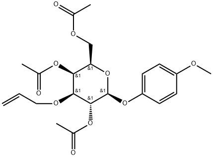 4-Methoxyphenyl 2,4,6-tri-O-acetyl-3-O-allyl-β-D-galactopyranoside Struktur