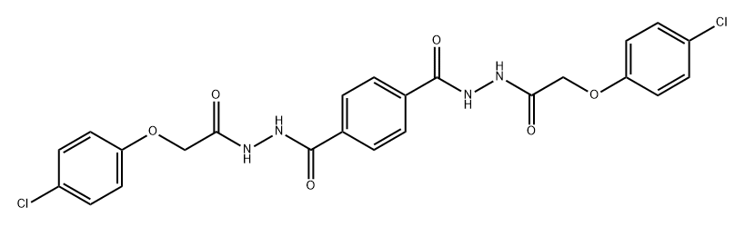 N'1,N'4-bis[(4-chlorophenoxy)acetyl]terephthalohydrazide Struktur