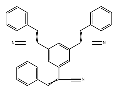 (benzene-1,3,5-triyl)tris(3-phenylacrylonitrile Struktur