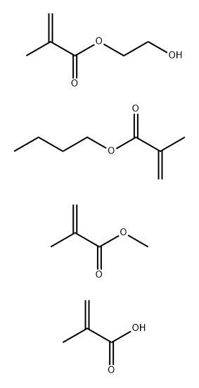 2-Propenoic acid, 2-methyl-, polymer with butyl 2-methyl-2-propenoate, 2-hydroxyethyl 2-methyl-2-propenoate and methyl 2-methyl-2-propenoate Struktur