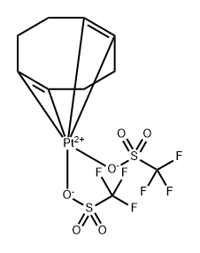 （1,5-cyclooctadiene)platium(II) bis(trifluromethylsulfonate) Struktur