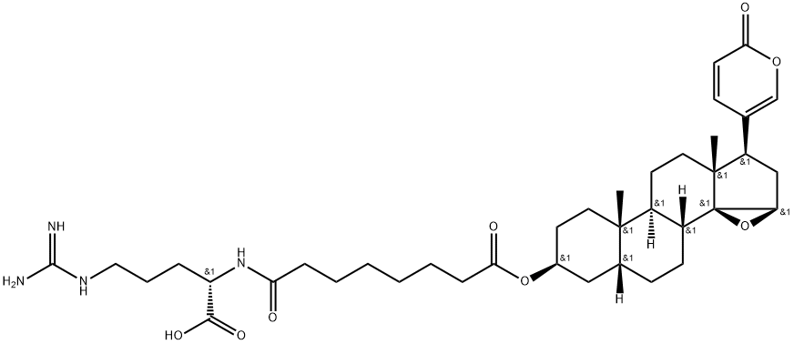 3-O-(Argininylsuberoyl)bufogenin Struktur