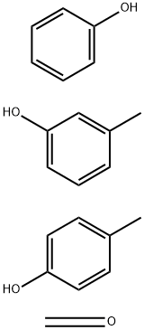 formaldehyde, polymer with 3-methylphenol,4-methylphenol and phenol Struktur