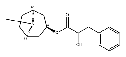 Benzenepropanoic acid, α-hydroxy-, (3-endo)-8-methyl-8-azabicyclo[3.2.1]oct-3-yl ester Struktur