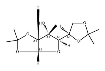 α-D-Allofuranose, 3-C-methyl-1,2:5,6-bis-O-(1-methylethylidene)- Struktur