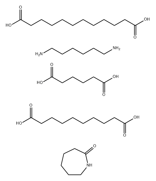 Dodecanedioic acid polymer with decanedioic acid, hexahydro- 2H-azepin-2-one, 1,6-hexanediamine and hexanedioic acid Struktur