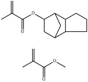 2-Methyl-propenoic acid methyl ester polymer with octahydro-4,7-methano-1H-inden-5-yl 2-methyl-2-propenoate Struktur