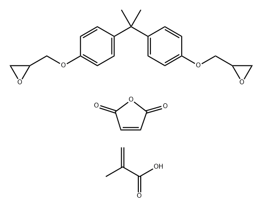 2,2'-[(1-Methylethylidene)bis(4,1-phenyleneoxymethylene)]bisoxirane, polymer with maleic anhydride and methacrylic acid Struktur