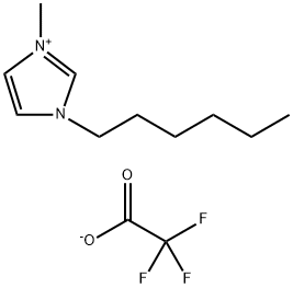 1H-Imidazolium, 3-hexyl-1-methyl-, 2,2,2-trifluoroacetate (1:1) Struktur