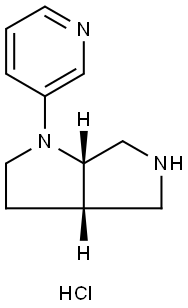 Pyrrolo[3,4-b]pyrrole, octahydro-1-(3-pyridinyl)-, hydrochloride (1:2), (3aS,6aS)- Struktur