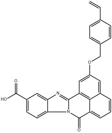 2-[(4-ethenylphenyl)methoxy]-7-oxo- 7H-benzimidazo[2,1-a]benz[de]isoquinoline-11-carboxylic acid Struktur