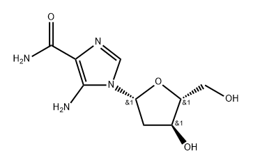 5-amino-1-(2'-deoxy-beta-D-ribofuranosyl)imidazole-4-carboxamide Struktur