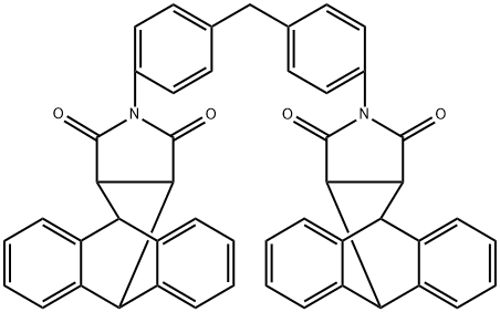 4,4'-bis(9,10-dihydro-12,14-dioxo-9,10-[3,4]pyrrolidinoanthracen-13-yl)diphenylmethane Struktur