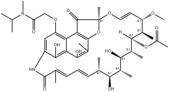 4-O-[2-[Methyl(1-methylethyl)amino]-2-oxoethyl]rifamycin Struktur