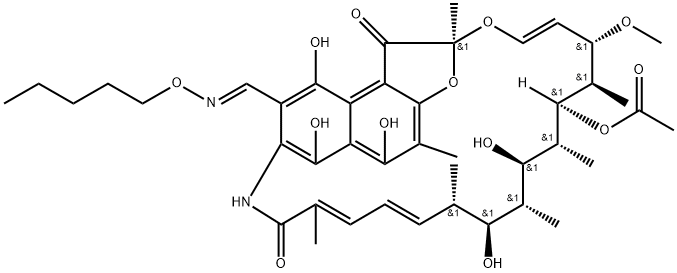 3-[[(Pentyloxy)imino]methyl]rifamycin Struktur