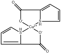 Bis(2-thiophenecarboxylato-κO2,κS1)copper Struktur