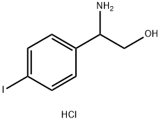 4-[(1-amino)-(2-hydroxy)ethyl]-iodobenzene (HCl salt) Struktur