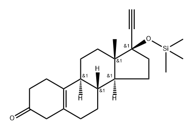 17α-[(Trimethylsilyl)oxy]-19-norpregn-5(10)-en-20-yn-3-one Struktur