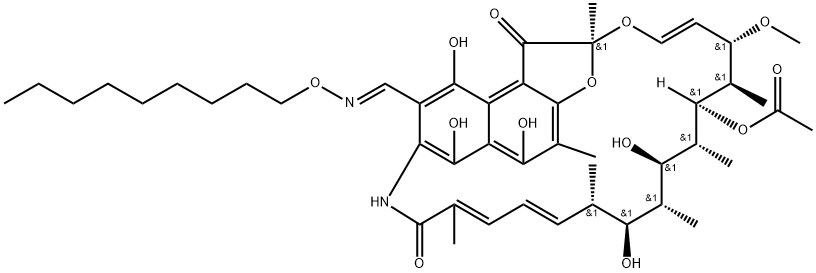 3-[[(Nonyloxy)imino]methyl]rifamycin Struktur