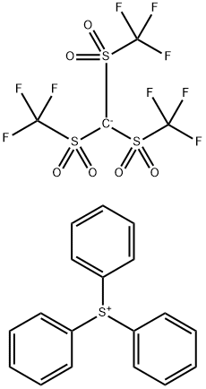 三苯基硫鎓三(三氟甲基)磺酰甲烷鹽, 393110-05-9, 結(jié)構(gòu)式