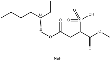 Butanedioic acid, 2-sulfo-, 4-[(2S)-2-ethylhexyl] 1-methyl ester, sodium salt (1:1) Struktur