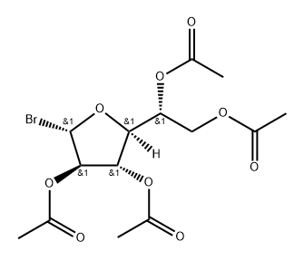 2,3,5,6-Tetra-O-acetyl--D- calaclofurunosvl bromide Struktur