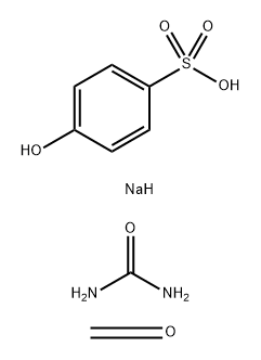 Benzenesulfonic acid, 4-hydroxy-, monosodium salt, polymer with formaldehyde and urea Struktur