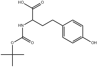 Benzenebutanoic acid, α-[[(1,1-dimethylethoxy)carbonyl]amino]-4-hydroxy- Struktur