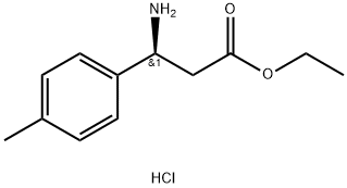 Benzenepropanoic acid, β-amino-4-methyl-, ethyl ester, hydrochloride (1:1), (βS)- Struktur