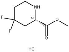 2-Piperidinecarboxylic acid, 4,4-difluoro-, methyl ester, hydrochloride,(2S)- Struktur