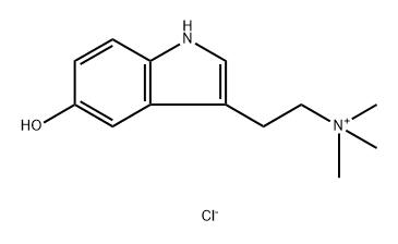 1H-Indole-3-ethanaminium, 5-hydroxy-N,N,N-trimethyl-, chloride (1:1) Struktur