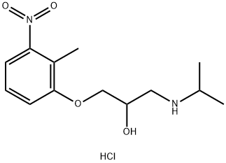 2-Propanol, 1-[(1-methylethyl)amino]-3-(2-methyl-3-nitrophenoxy)-, hydrochloride (1:1) Struktur