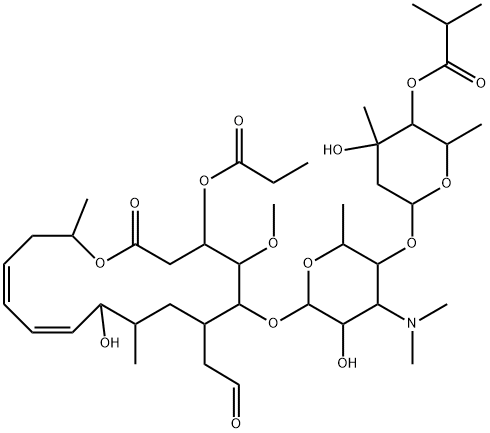 Leucomycin V, 4B-(2-methylpropanoate) 3-propanoate (9CI) Struktur