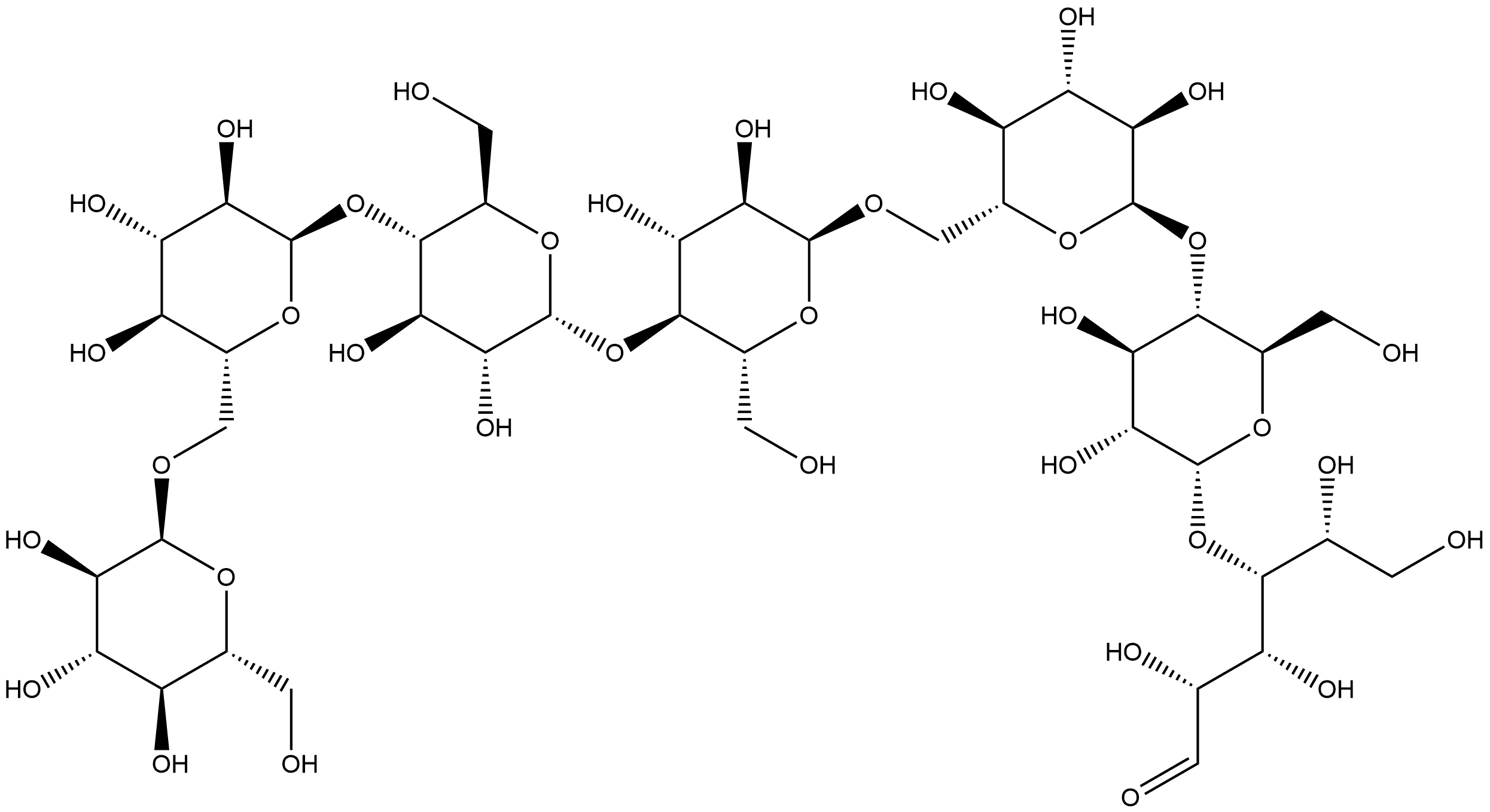 A-D-Glucosyl-Maltotriosyl-Maltriose Struktur