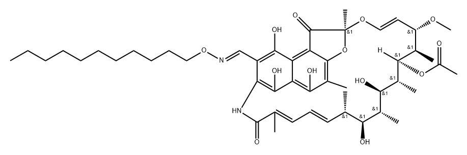 3-Undecyloxyiminomethylrifamycin SV Struktur