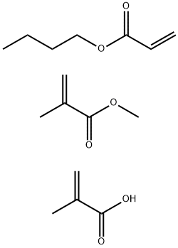 2-Propenoic acid, 2-methyl-, polymer with butyl 2-propenoate and methyl 2-methyl-2-propenoate, ammonium salt Struktur