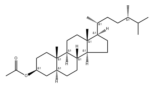 Acetic acid 5α-ergostan-3β-yl ester Struktur