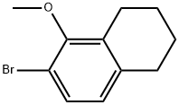 6-bromo-5-methoxy-1,2,3,4-tetrahydronaphthalene Struktur