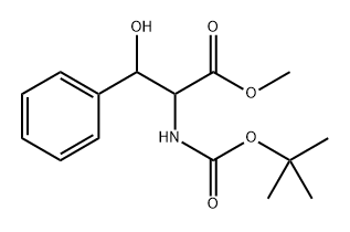 Phenylalanine, N-[(1,1-dimethylethoxy)carbonyl]-β-hydroxy-, methyl ester Struktur