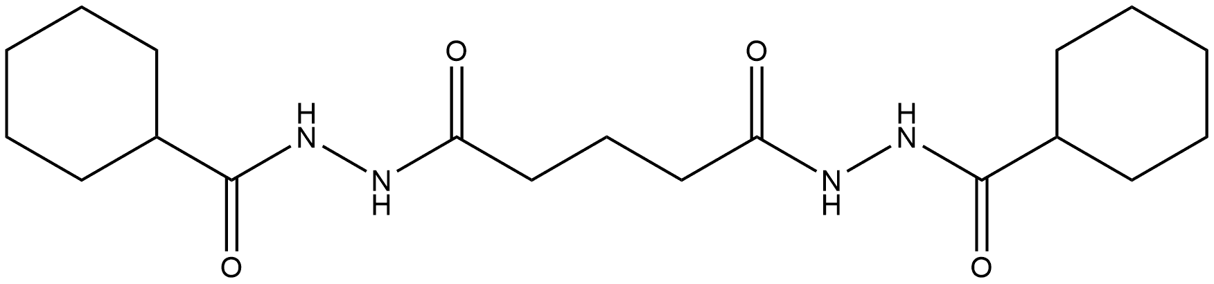 N'1,N'5-bis(cyclohexylcarbonyl)pentanedihydrazide Struktur