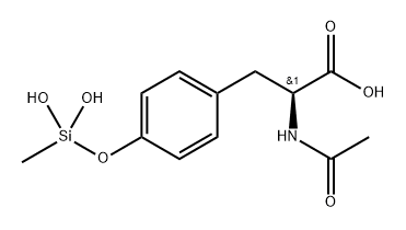 L-Tyrosine, N-acetyl-O-(dihydroxymethylsilyl)- Struktur