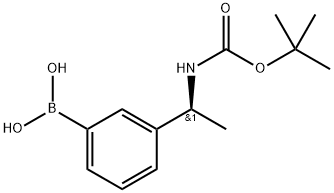 Carbamic acid, [(1S)-1-(3-boronophenyl)ethyl]-, C-(1,1-dimethylethyl) ester (9CI) Struktur