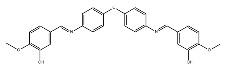 3,3'-[oxybis(4,1-phenylenenitrilomethylylidene)]bis(6-methoxyphenol) Struktur