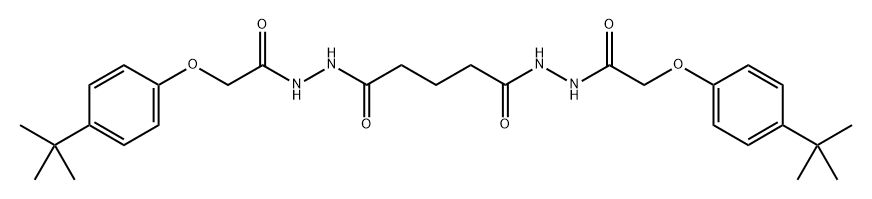 N'1,N'5-bis[(4-tert-butylphenoxy)acetyl]pentanedihydrazide Struktur