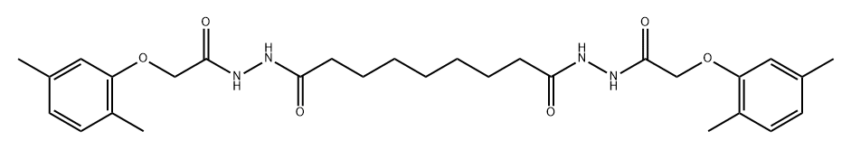 N'1,N'9-bis[(2,5-dimethylphenoxy)acetyl]nonanedihydrazide Struktur