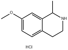 Isoquinoline, 1,2,3,4-tetrahydro-7-methoxy-1-methyl-, hydrochloride (1:1) Struktur