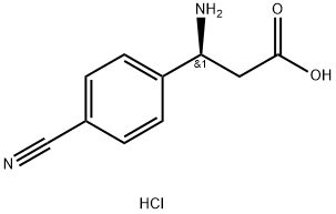 Benzenepropanoic acid, β-amino-4-cyano-, hydrochloride (1:1), (βS)- Struktur