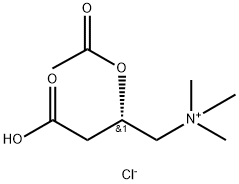 (S)-2-acetoxy-3-carboxy-N,N,N-trimethylpropan-1-aminium chloride Struktur